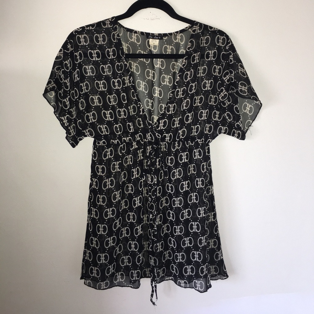 Black sheer top