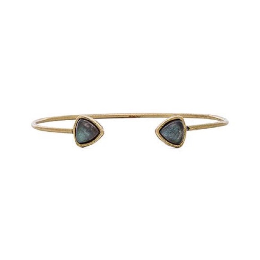 Torchlight Aurora Cuff Brass with Labradorite