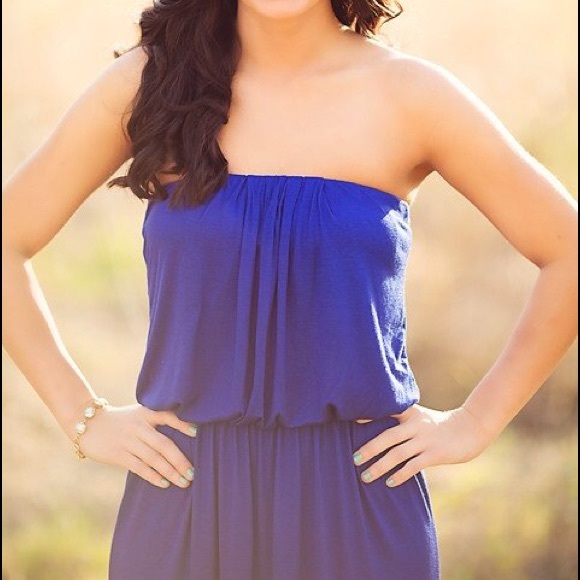 ✨🌻 Last One🌻✨  Blue Maxi Dress - Picture 2 of 3