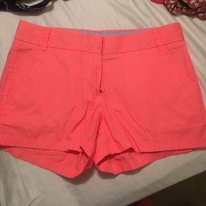 Pink j crew chino shorts