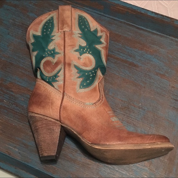 Very Volatile Shoes Giddy Up Teal Cowgirl Boots Poshmark