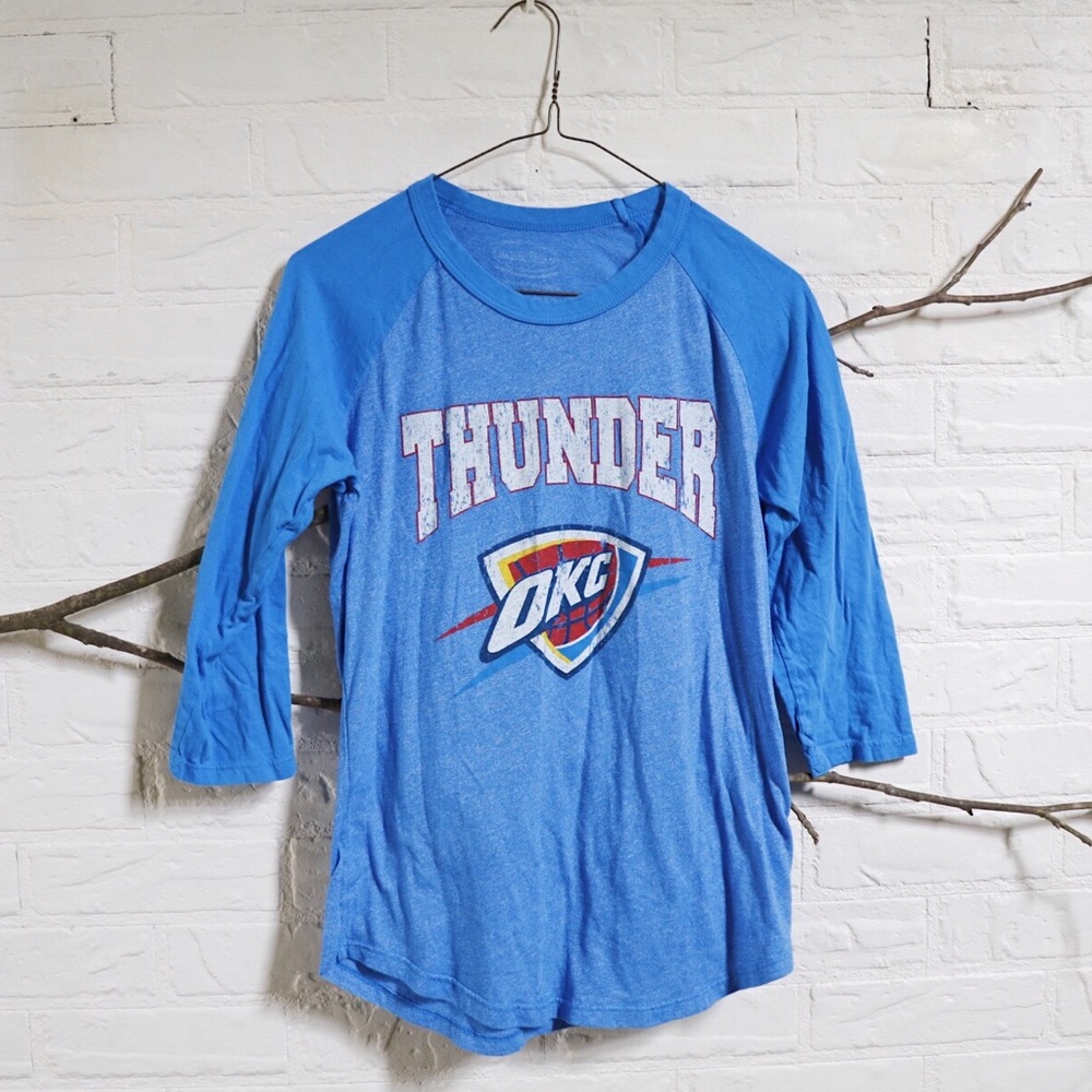 OKC Thunder 3/4 sleeve baseball tee