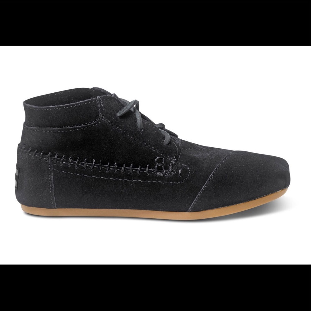 TOMS, black suede TOMS