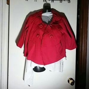 Dolled Up Peacoat jacket w/ Pleated collar