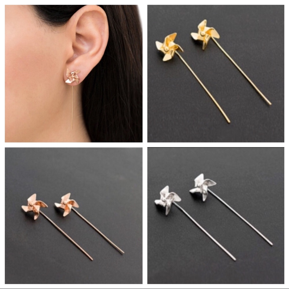 💕2 for $10💕 Threader Pinwheel Whimsical Earrings