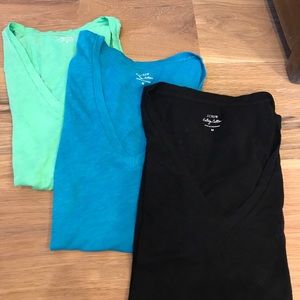 J Crew Vintage Cotton v-neck t shirts- 3