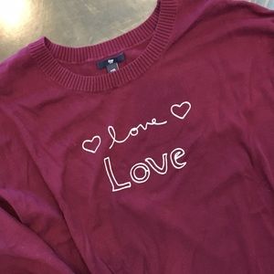 Gap "love" Sweater