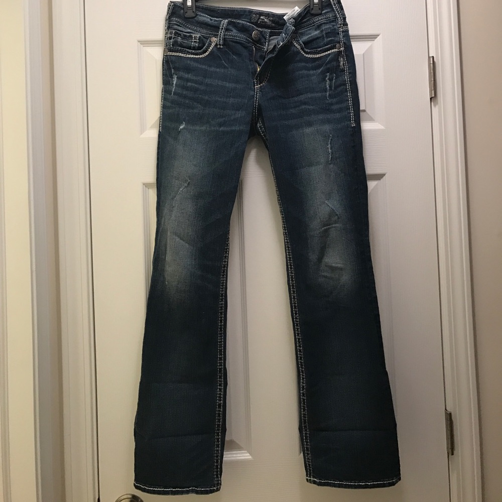 29/31 Silver Suki Mid Bootcut Jeans