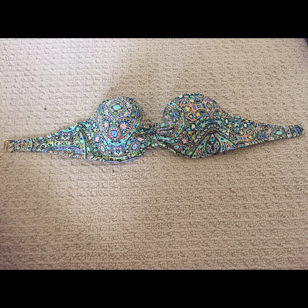 Victoria's Secret gathered strapless swimsuit top