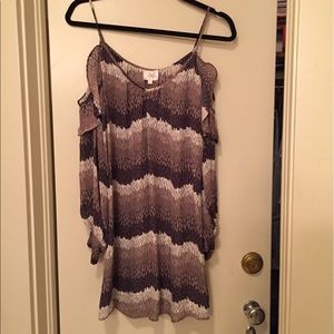 Long sleeve, exposed shoulders Parker dress