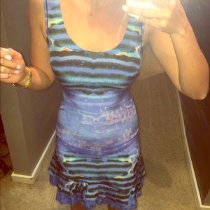 Roberto cavalli blue dress