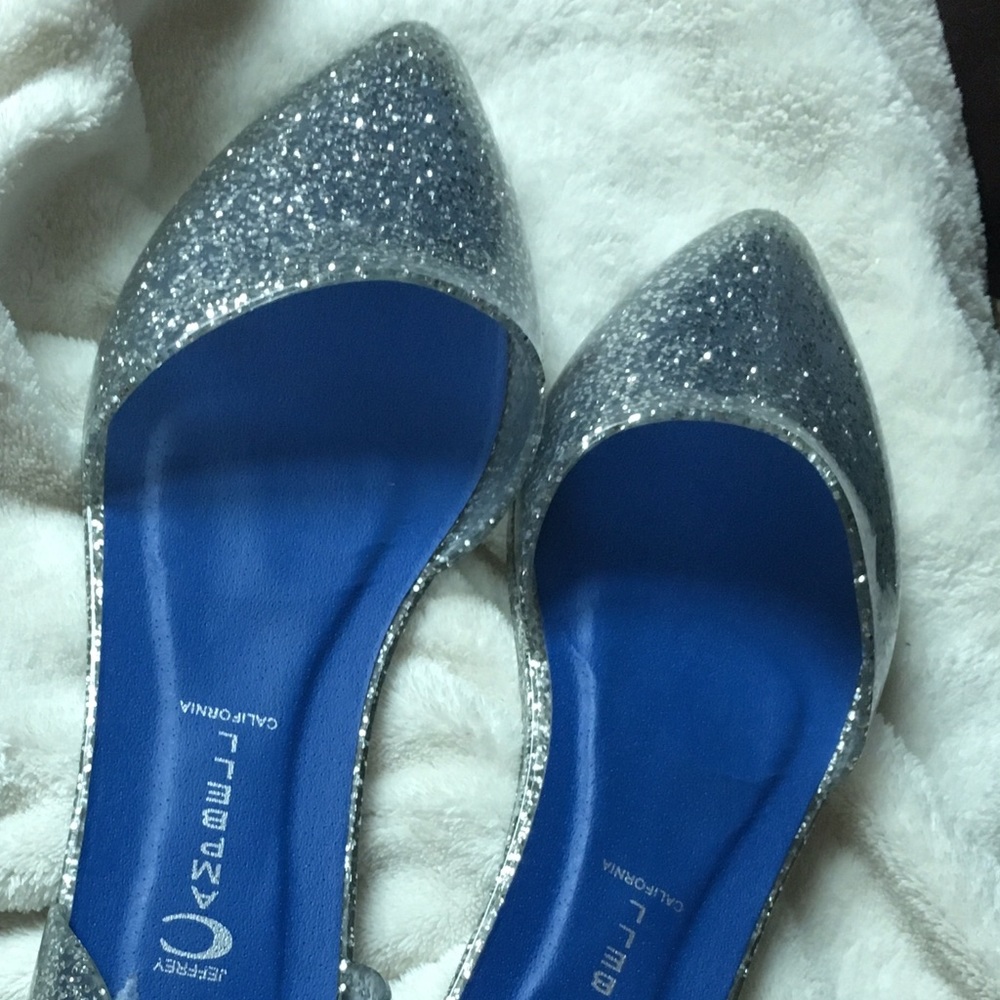Jeffery Campbell clear glitter Jelly Flats