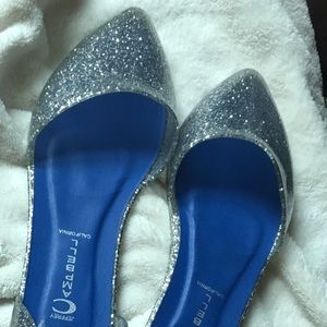 Jeffery Campbell clear glitter Jelly Flats
