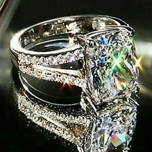 White Diamonique  Ring