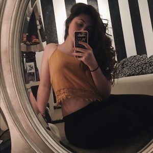 Cropped Mustard Cami/Tank- Forever21