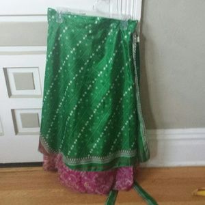 Reversible Silk Sari Skirt