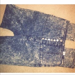 Acid washed High waist jeggings