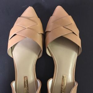 BCBG Tan Leather Flats