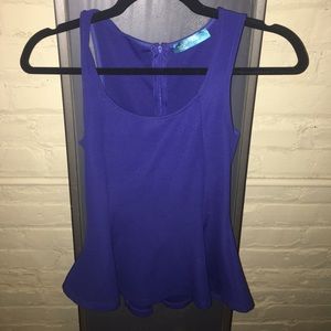 Francesca's royal blue peplum shirt