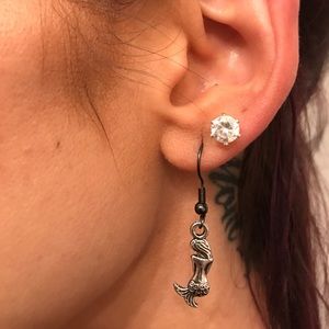 Handmade Tibetan Silver Mermaid Earrings 🌊