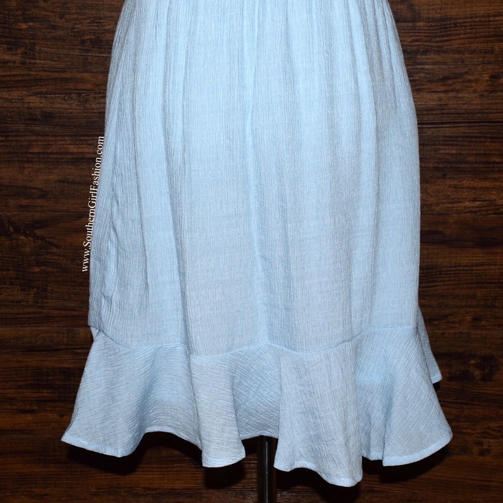 SWING DRESS Off the Shoulder Smocked Bohemian Mini - Picture 5 of 6