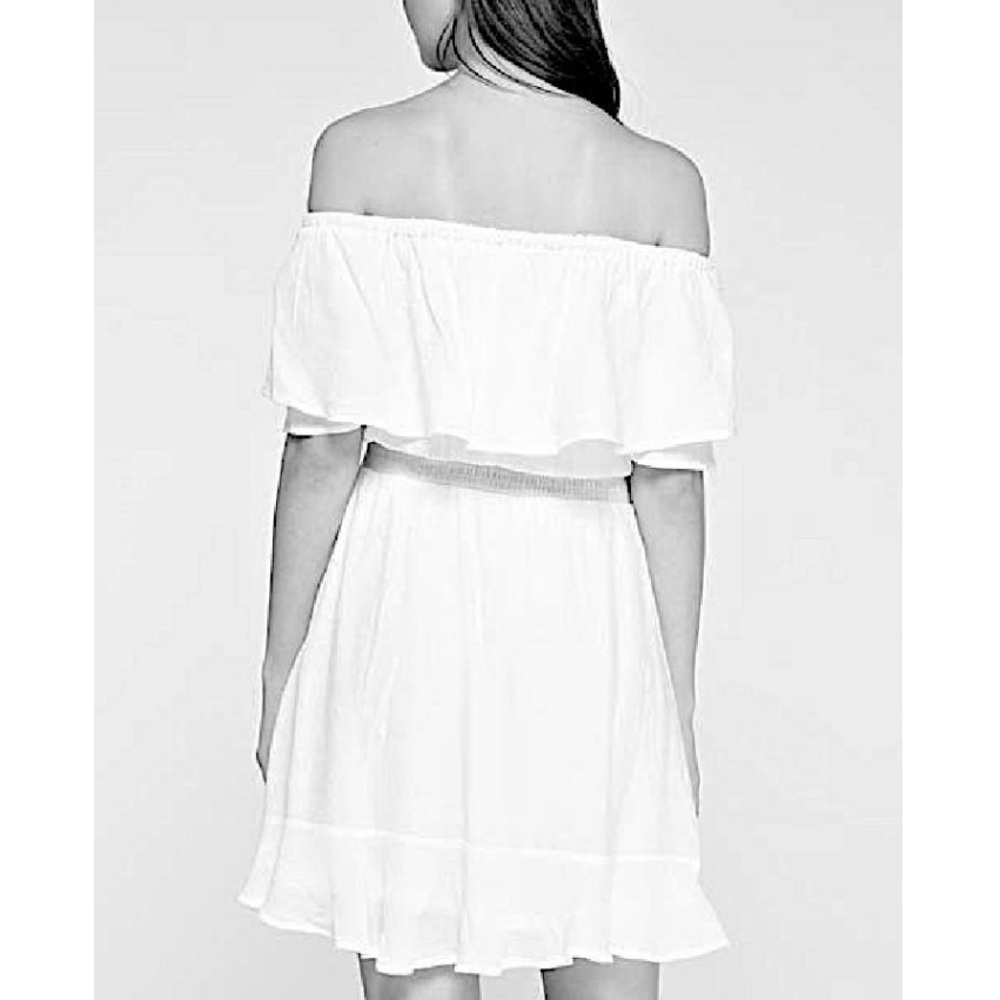 SWING DRESS Off the Shoulder Smocked Bohemian Mini - Picture 3 of 6