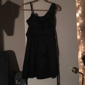 Satin black dress