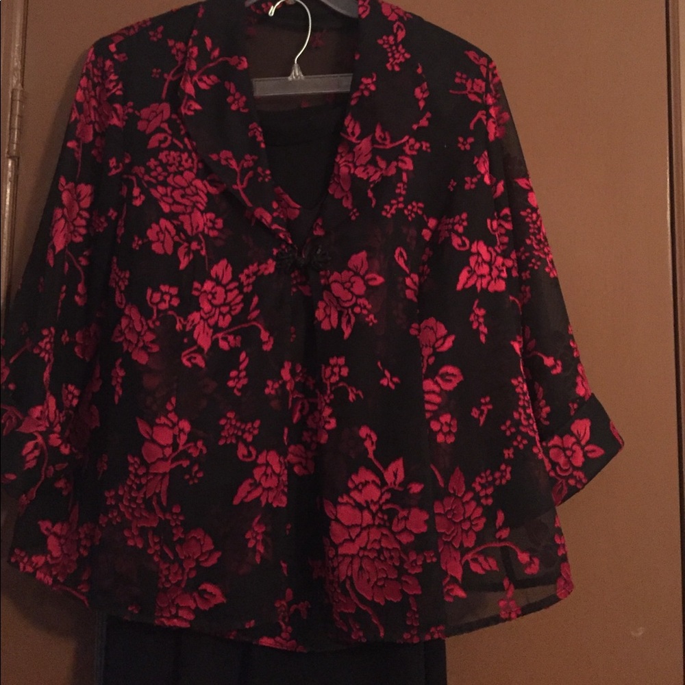 Three piece Palazzo Pantsuit