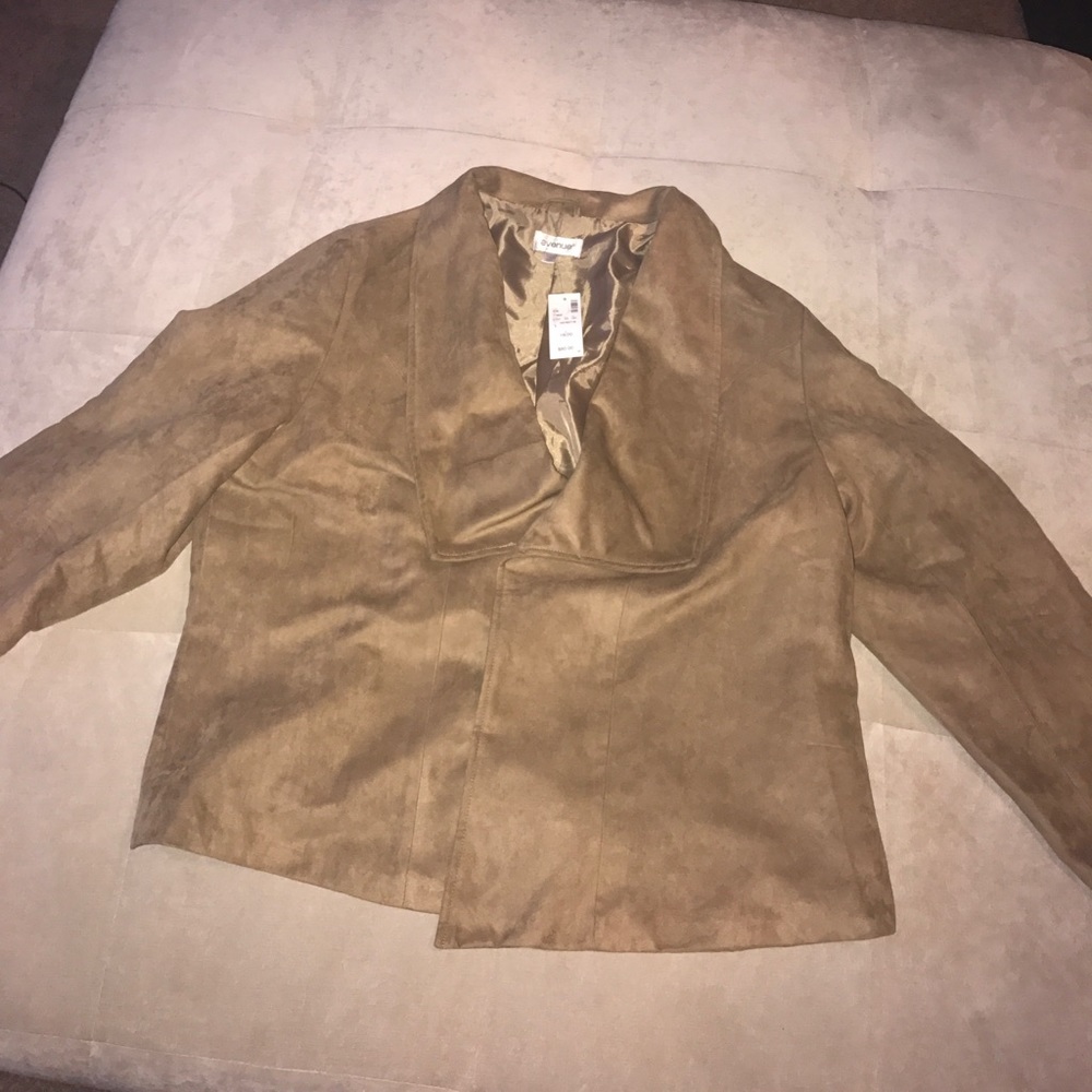 Faux Suede Crop Jacket