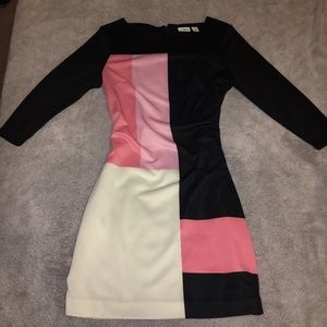 Black, White & Pink Dress