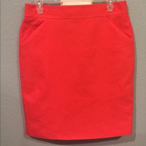 J.crew pencil skirt coral/orange