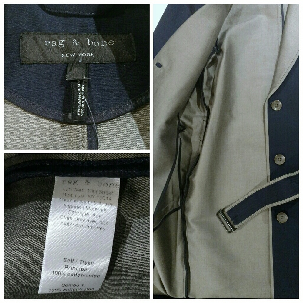 ✖SOLD✖rag & bone Clayton Trench Coat Jacket - Picture 4 of 6