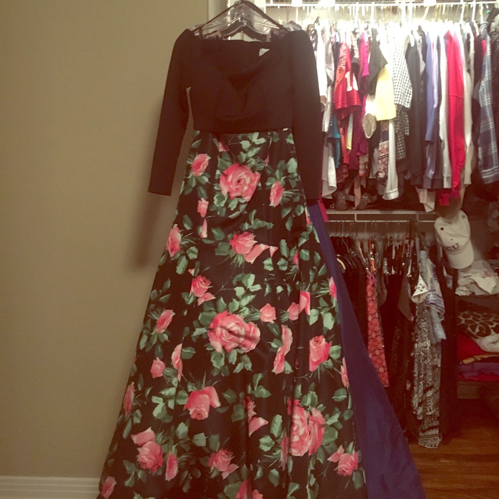 Two piece prom dress