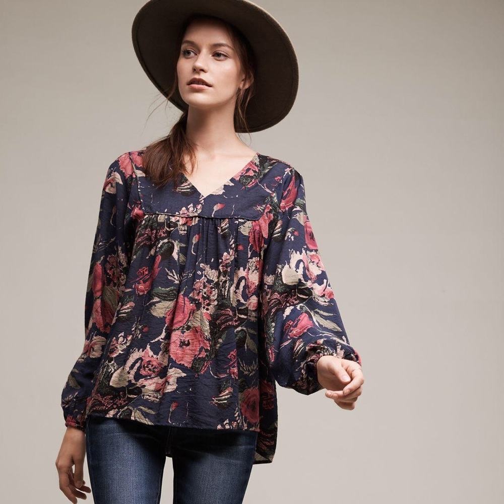NWT Anthropologie Calendula Floral Tunic Top