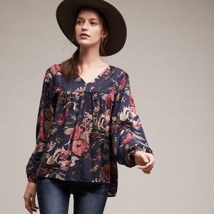 NWT Anthropologie Calendula Floral Tunic Top