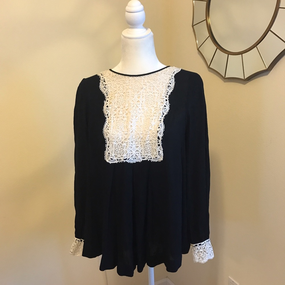 Free People vintage lace boho top XS NWOT