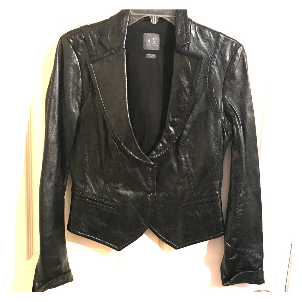 Armani Exchange leather jacket