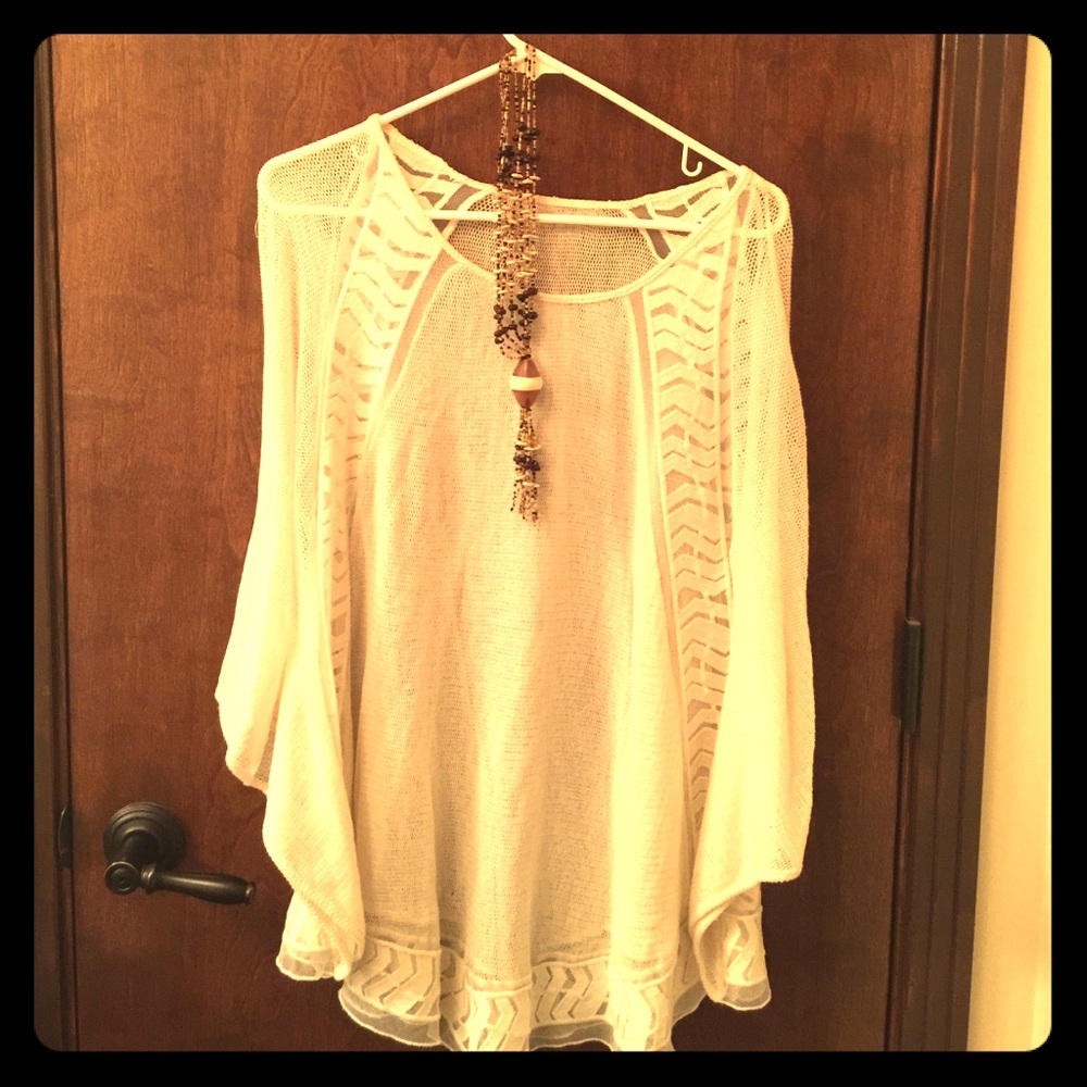 Soft lace poncho