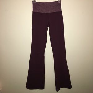 Lululemon high rise maroon flare groove pant