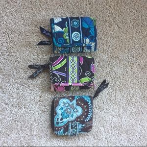 Bundle of 3 Vera Bradley Wallets
