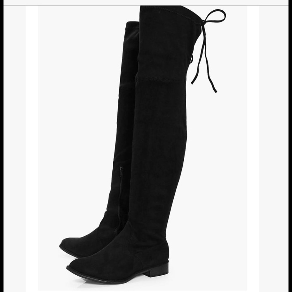 Black knee high boots