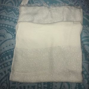 Silver and white scarf/wrap