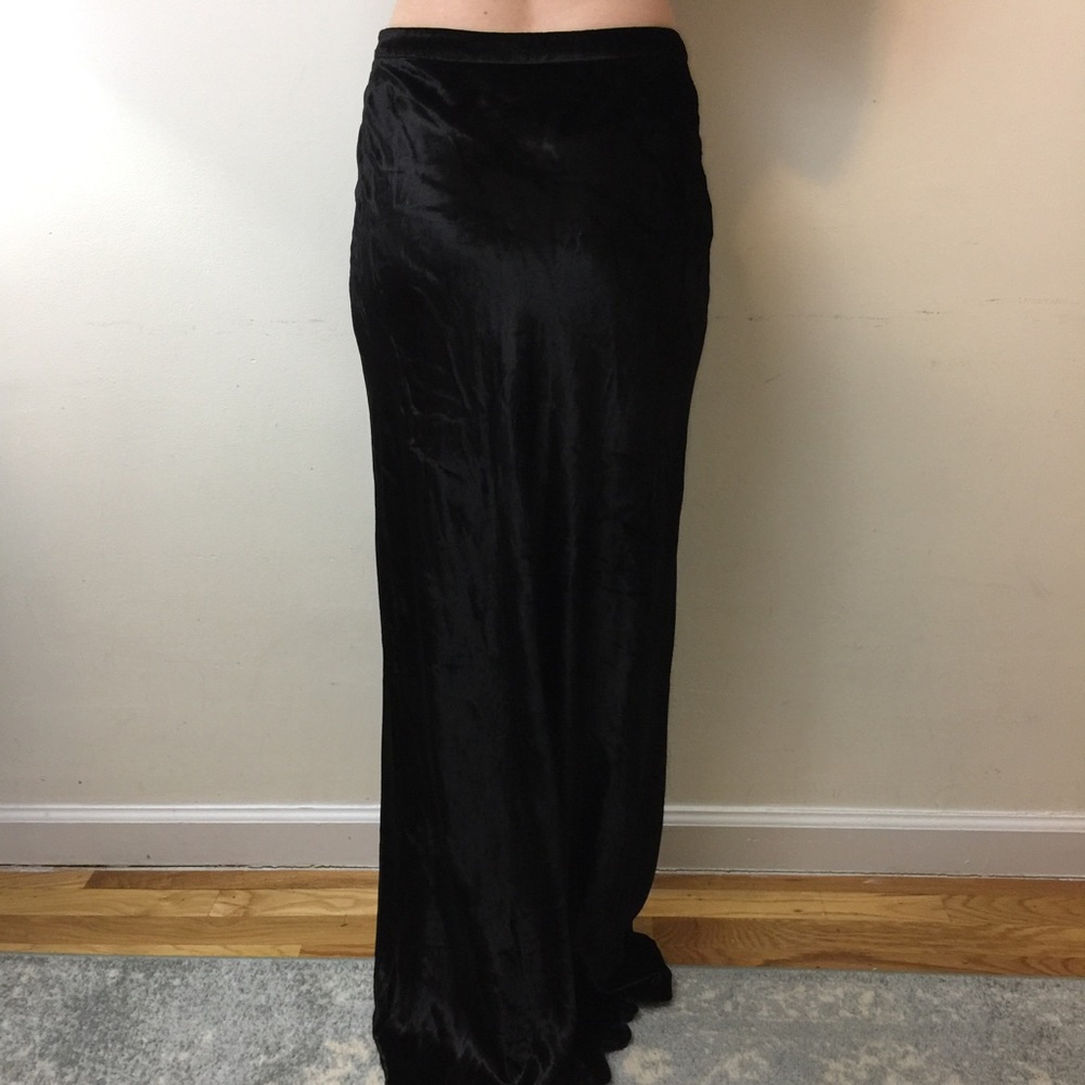 T by Alexander Wang Black Velvet Maxi Skirt - Picture 3 of 5