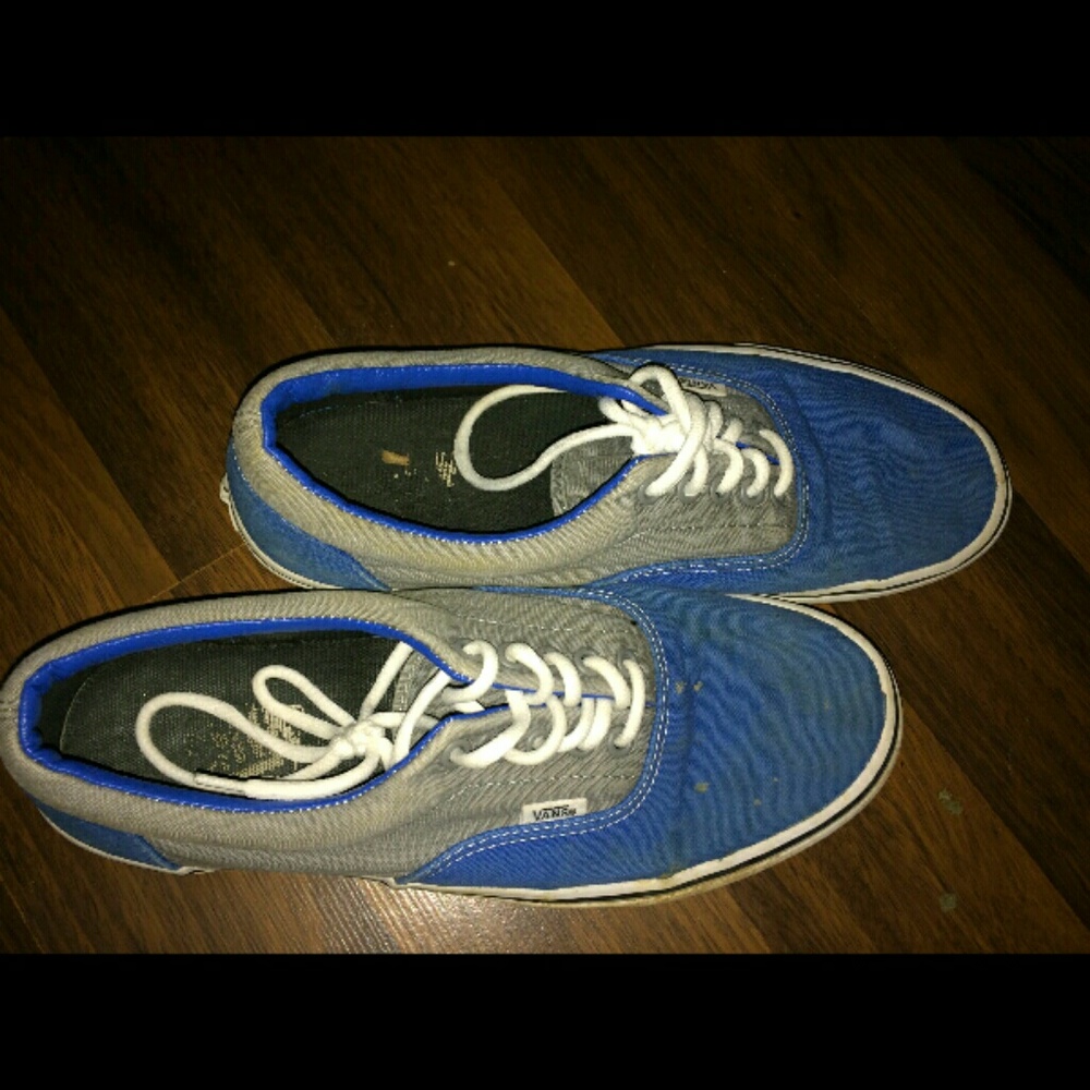 Blue and grey vans