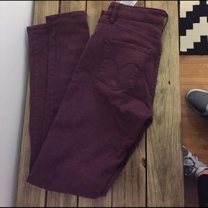 Wine colored Levi's