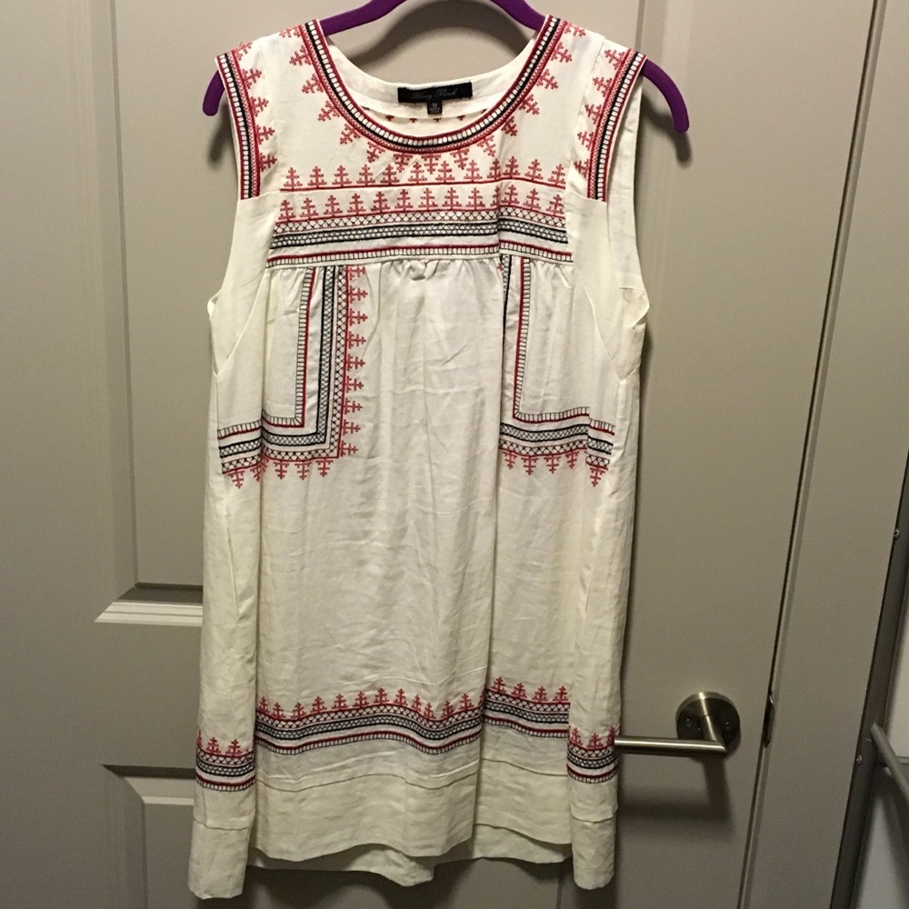 Embroidered babydoll dress