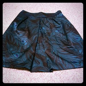 Peacock print skirt