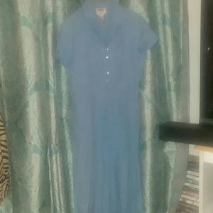Talbots Irish linen denim color dress