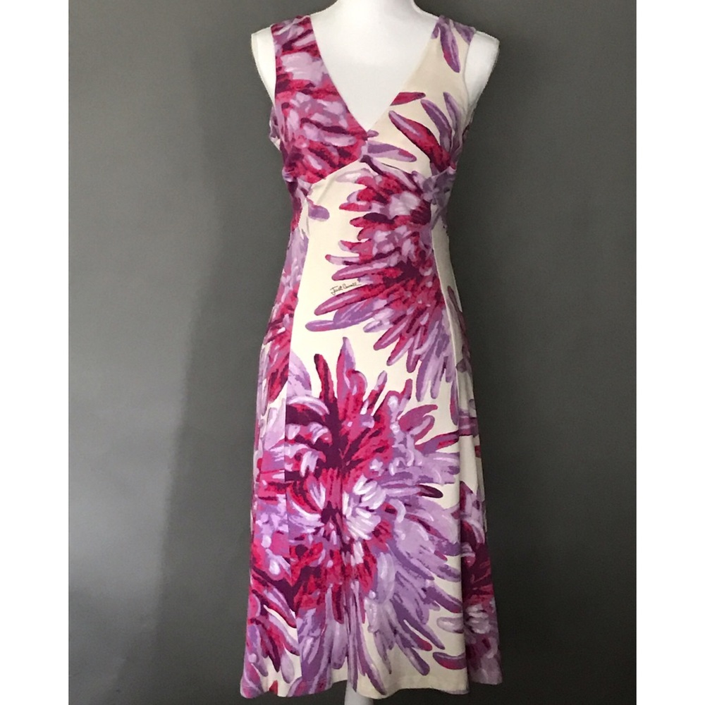 Just Cavalli White Pink Floral Dress -A13