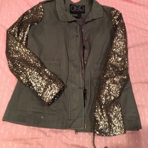 Military olive green jacket